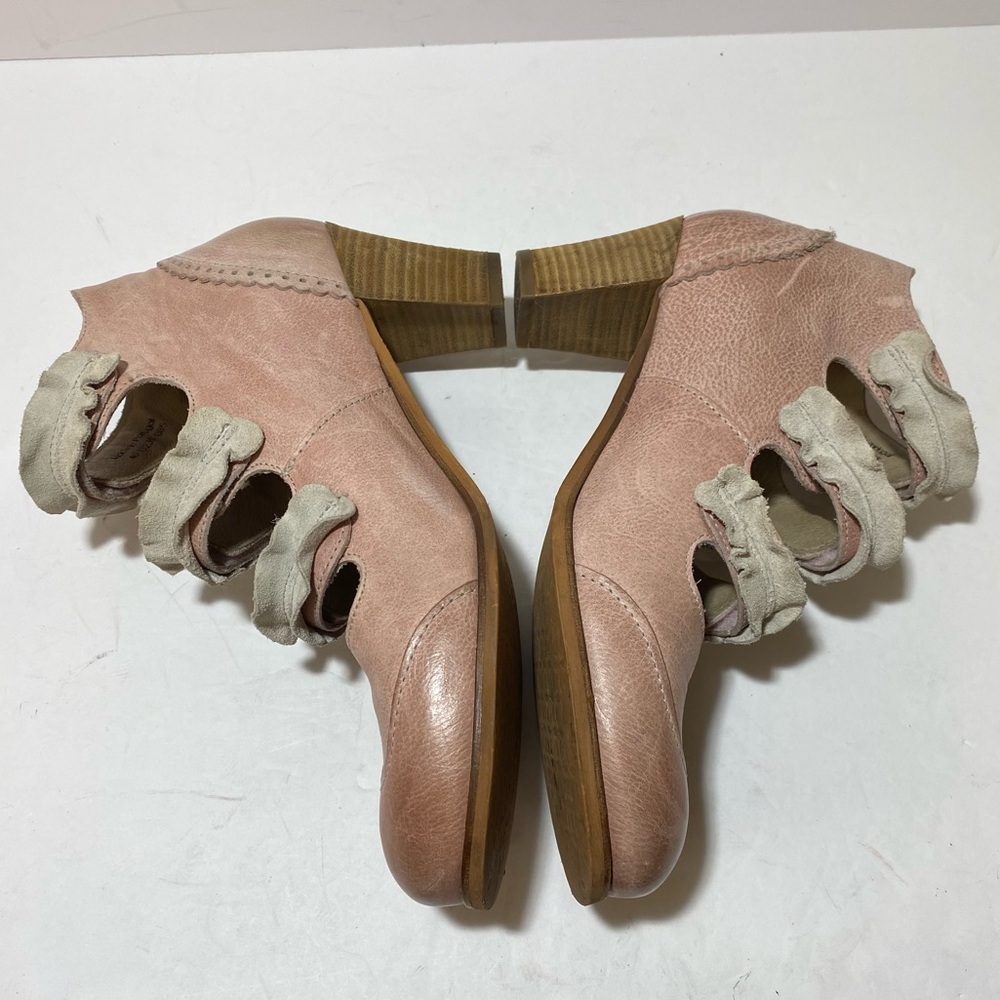 DKODE Vivi Cutout Ankle Boots Pink Leather heel Shoes Size 40 - Picture 7 of 16